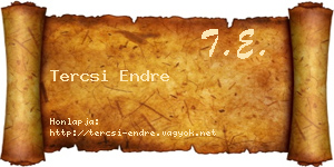Tercsi Endre névjegykártya