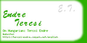 endre tercsi business card